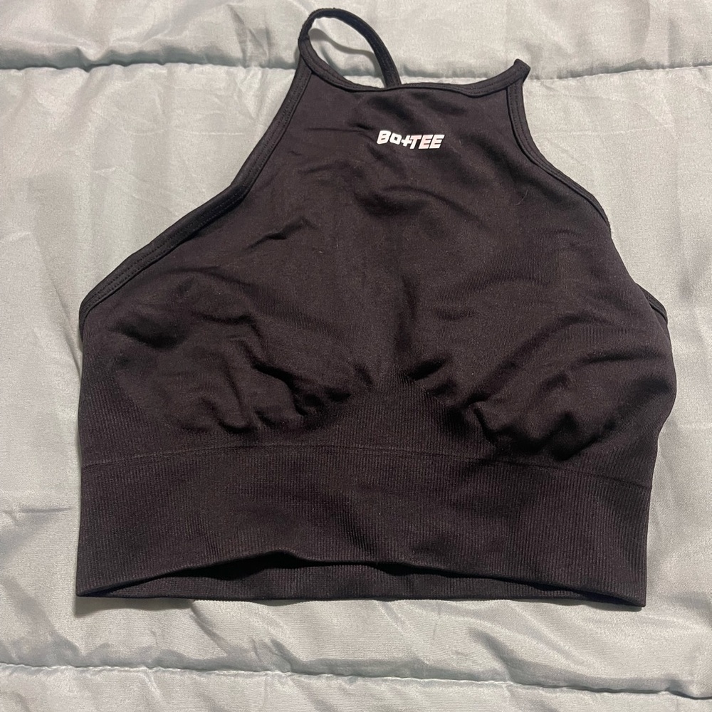 Bo+Tee Black Sports Bra